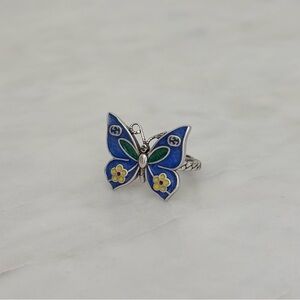 Authentic Gucci Butterfly Enamel Ring